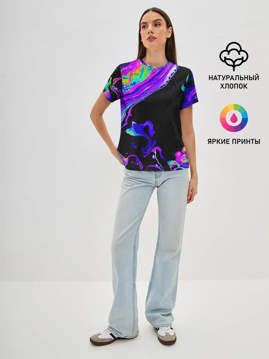 Женская базовая футболка / DIGITAL ABSTRACT