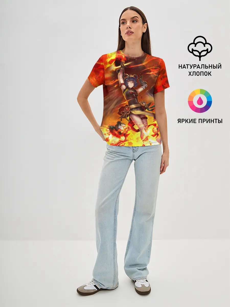 Женская базовая футболка / Сян Лин | Genshin Impact