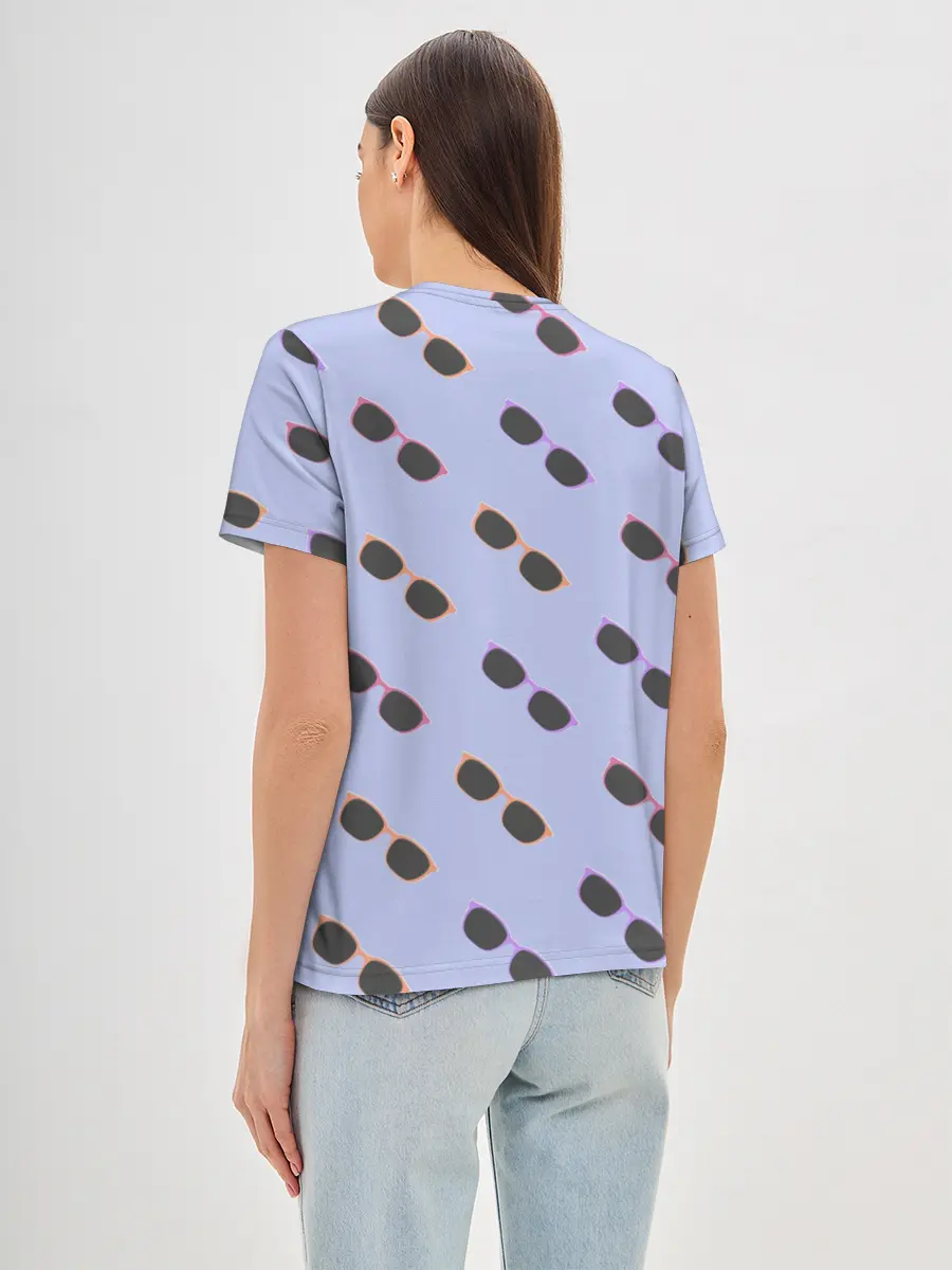 Женская базовая футболка / Разноцветные очки