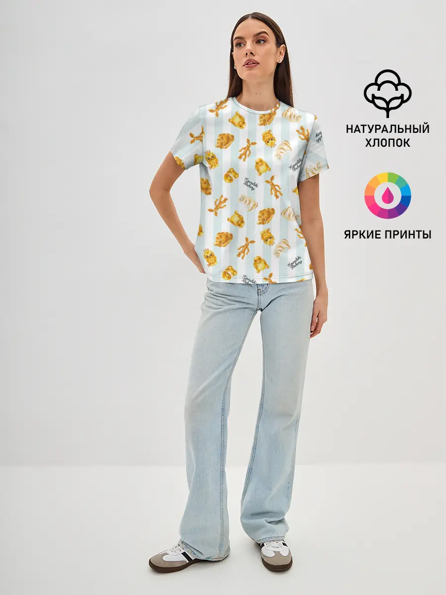 Женская базовая футболка / Baked Goods Pattern