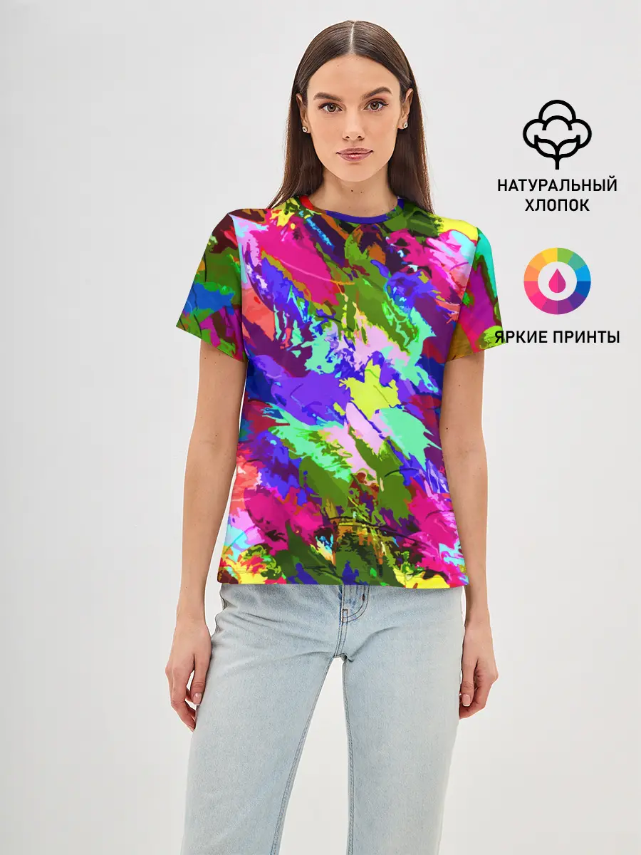 Женская базовая футболка / Краска