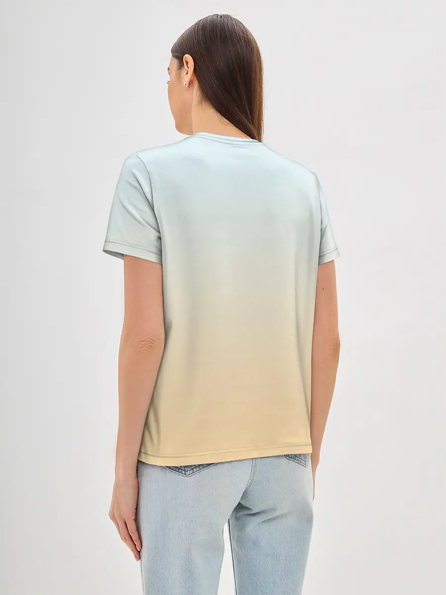 Женская базовая футболка / акварельный ангелок