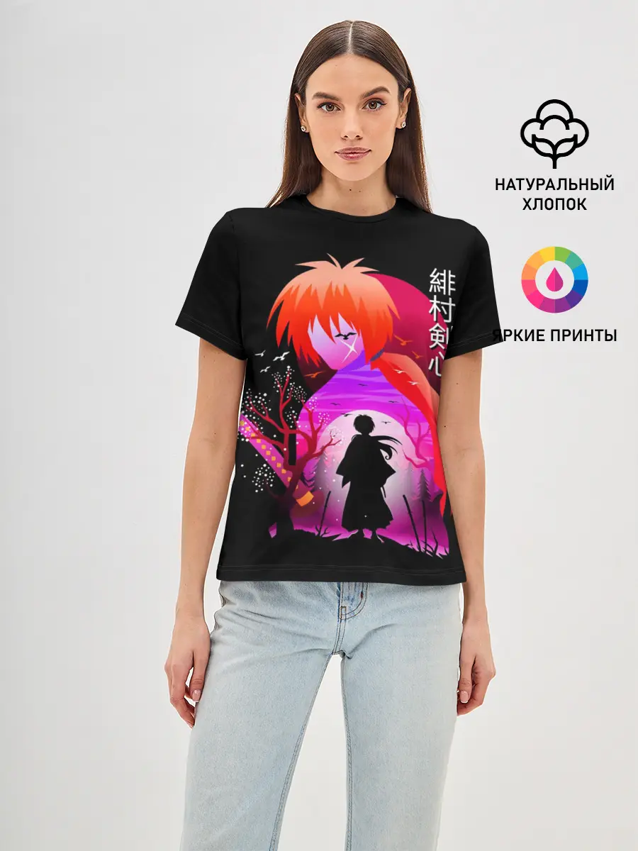 Женская базовая футболка / Rurouni Kenshin / Бродяга Кэнсин