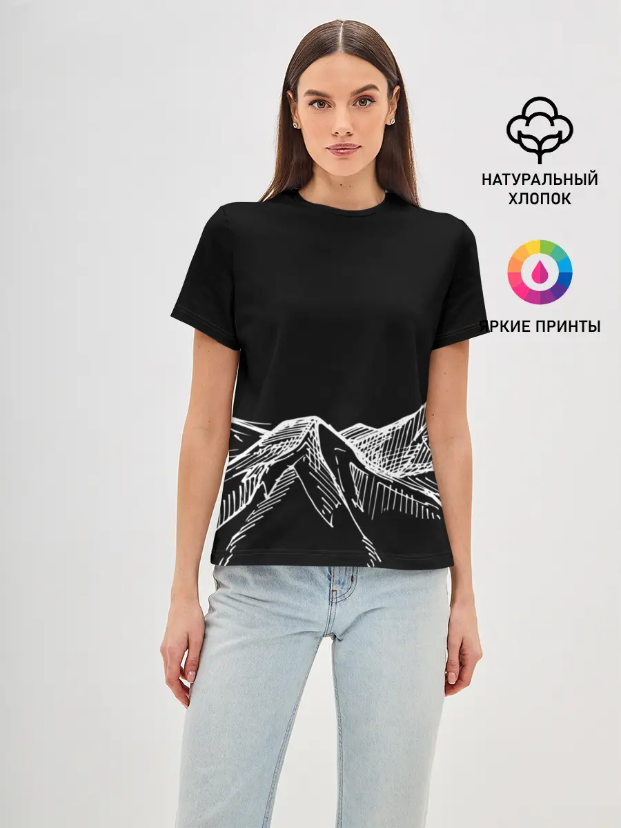 Женская базовая футболка / Горы