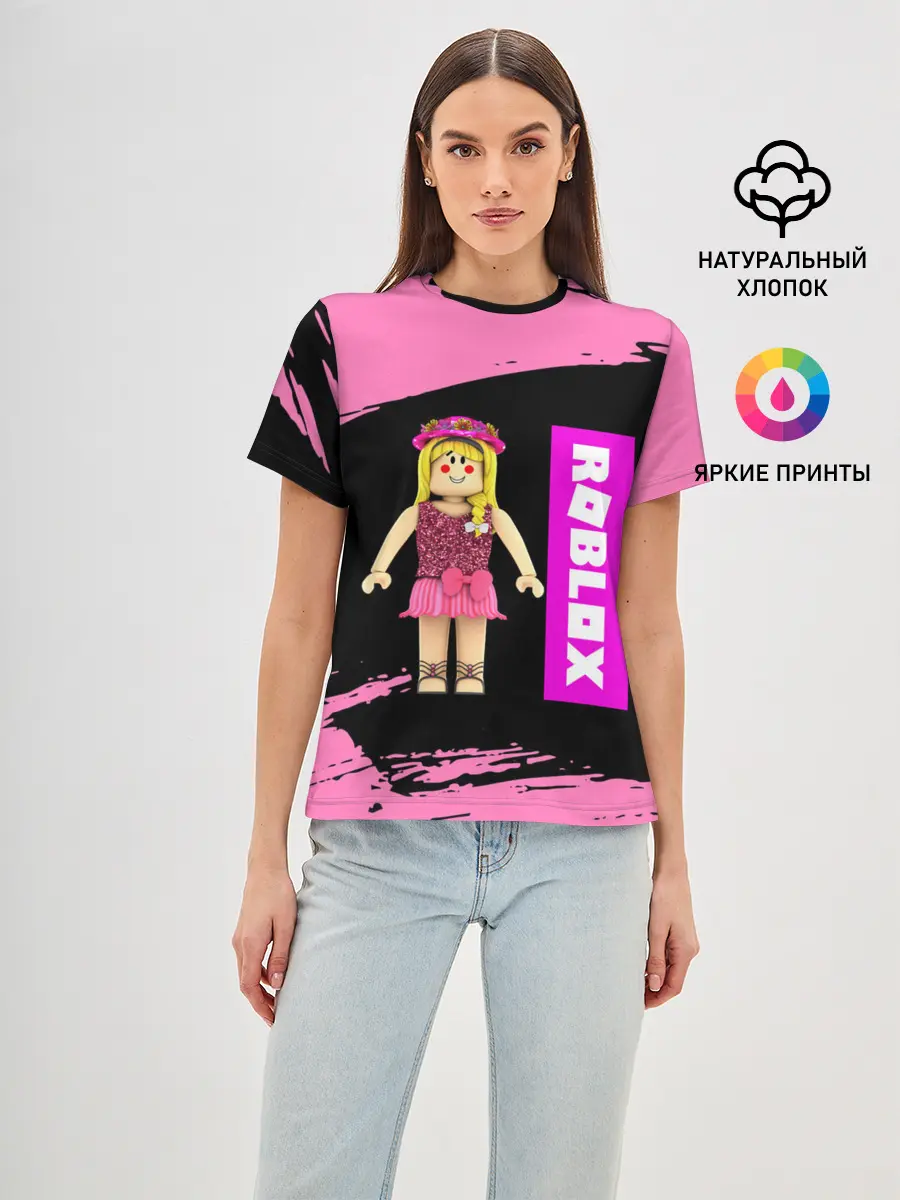 Женская базовая футболка / BARBIE | ROBLOX | РОБЛОКС