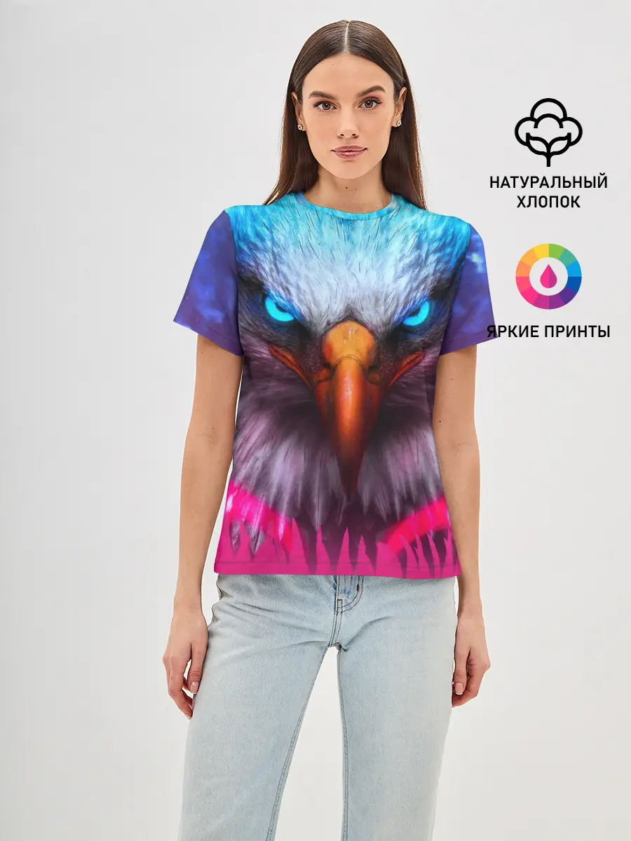 Женская базовая футболка / Взгляд орла