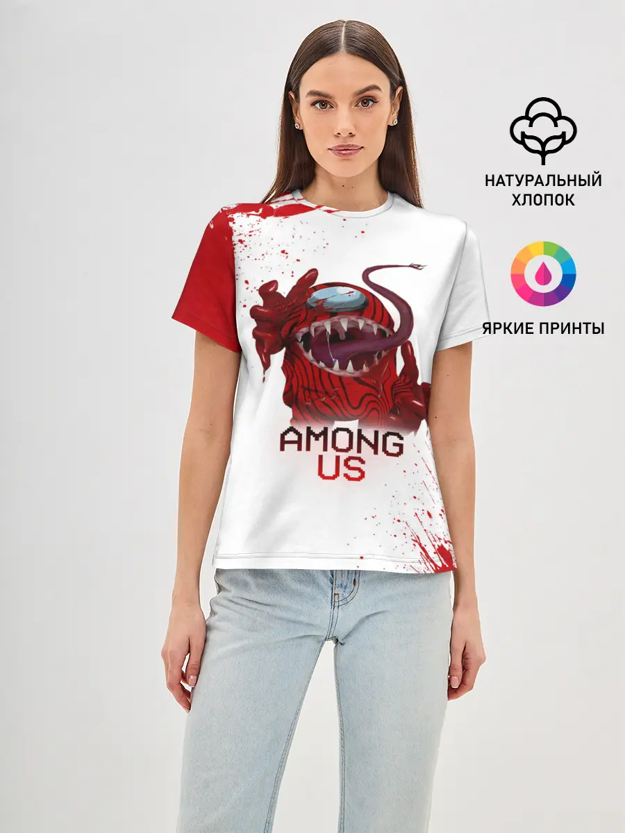 Женская базовая футболка / AMONG US - МОНСТР