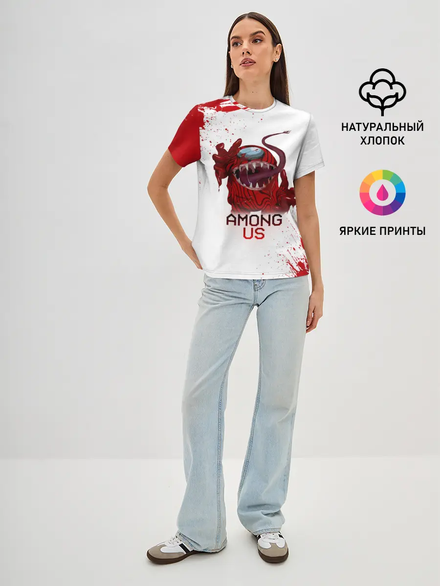 Женская базовая футболка / AMONG US - МОНСТР