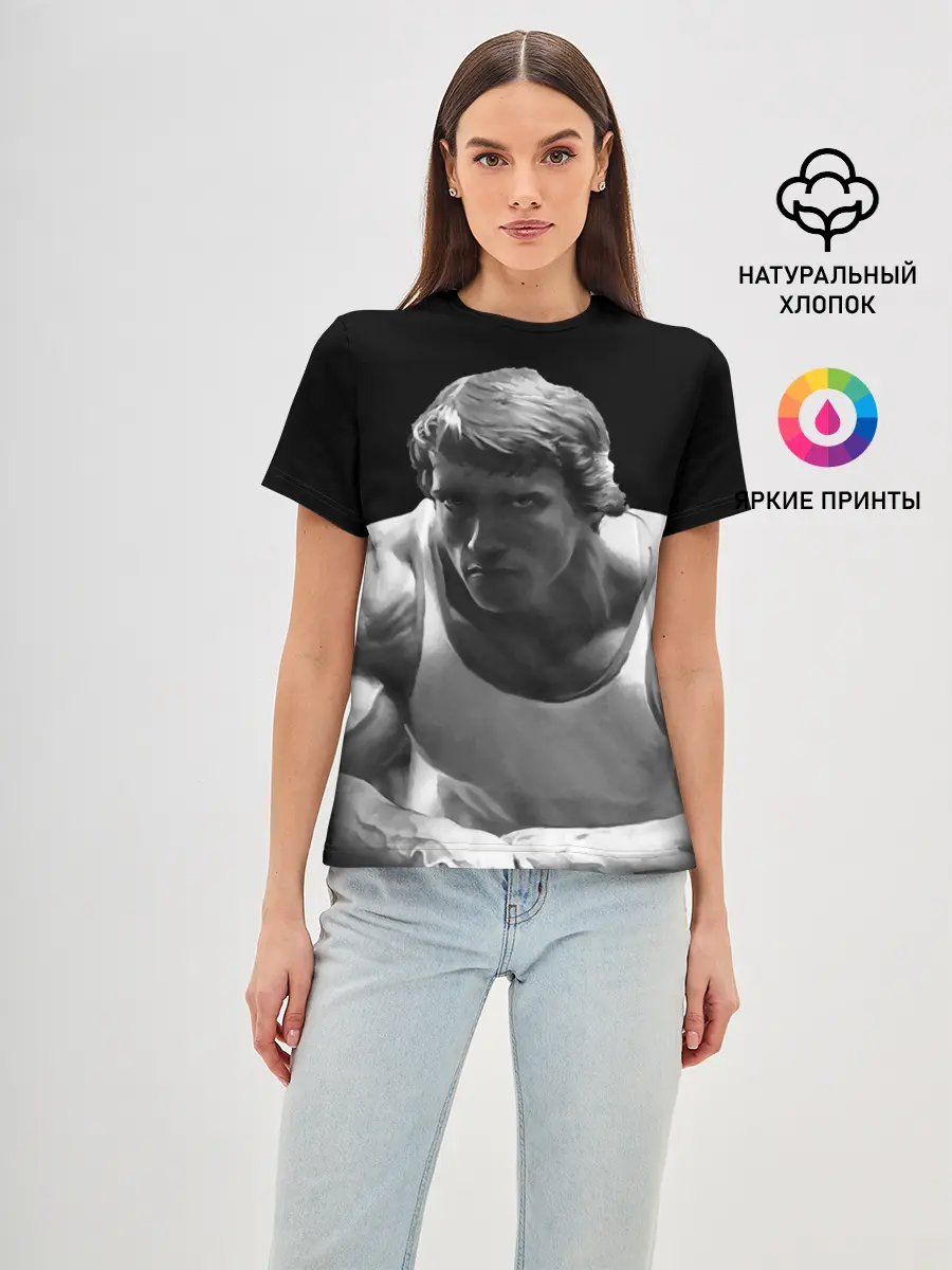 Женская базовая футболка / Злой Арнольд