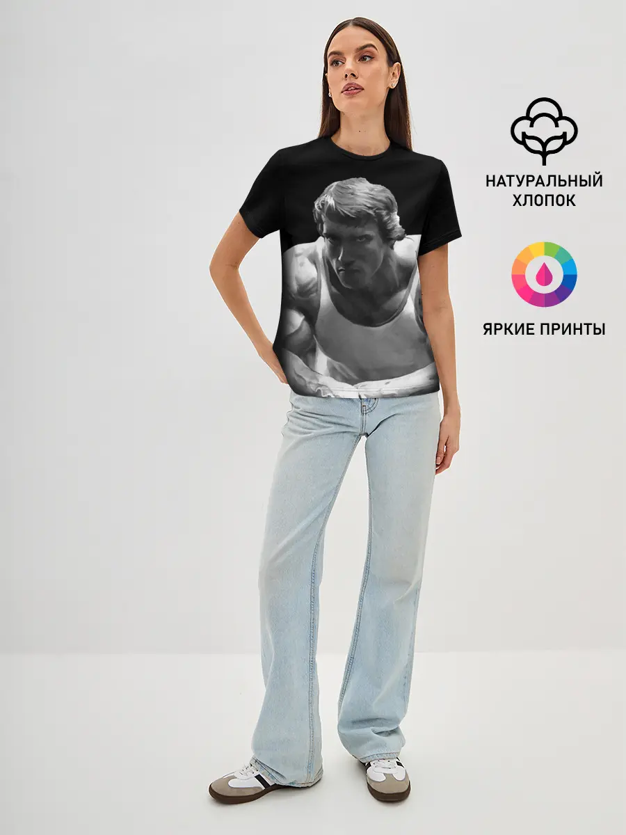 Женская базовая футболка / Злой Арнольд