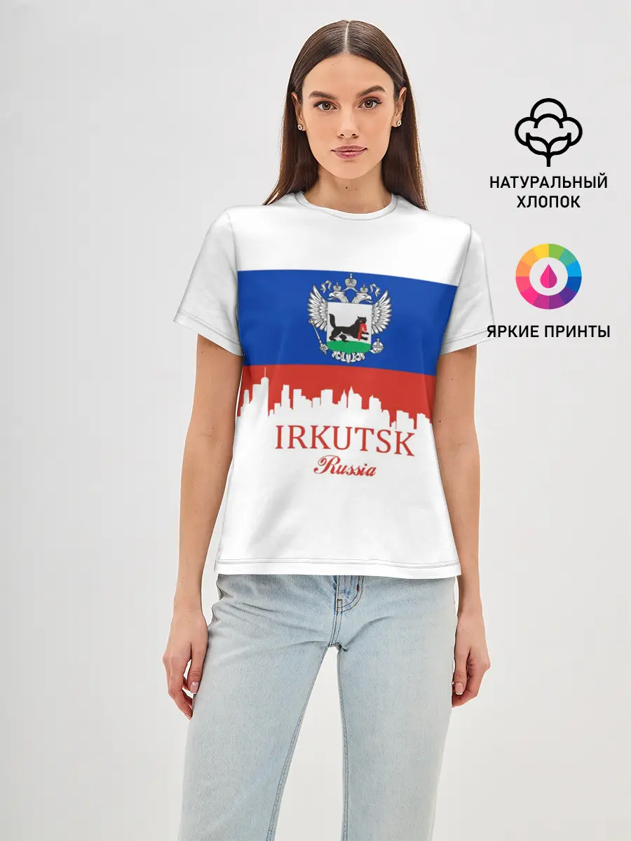 Женская базовая футболка / IRKUTSK