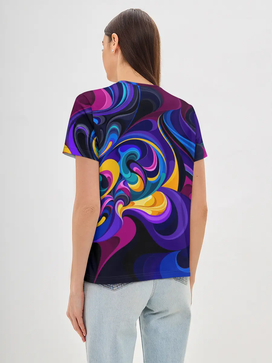 Женская базовая футболка / Абстрактный Узор