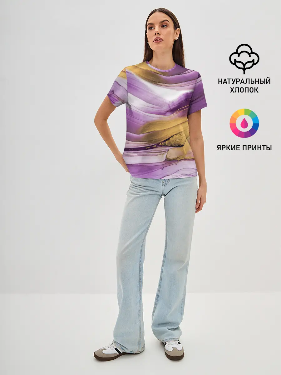 Женская базовая футболка / Наслоение красок