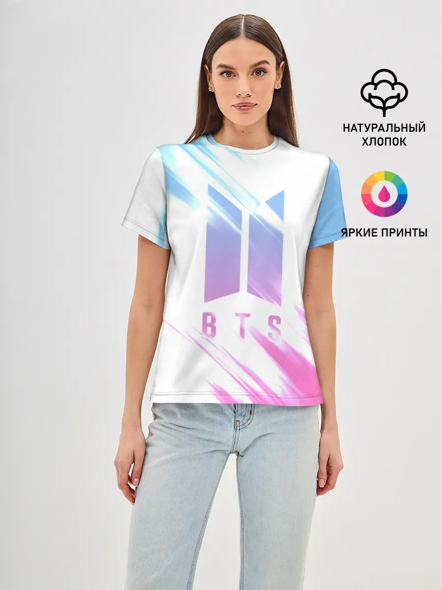 Женская базовая футболка / BTS | БТС