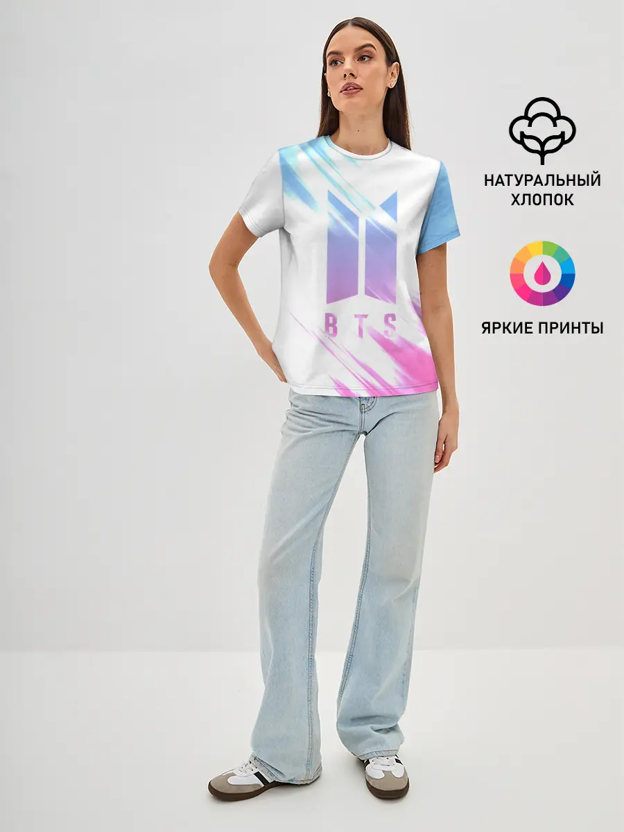 Женская базовая футболка / BTS | БТС