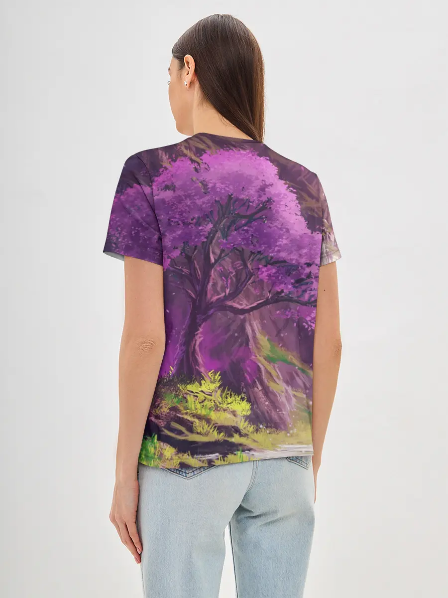 Женская базовая футболка / ДЕРЕВО САКУРЫ