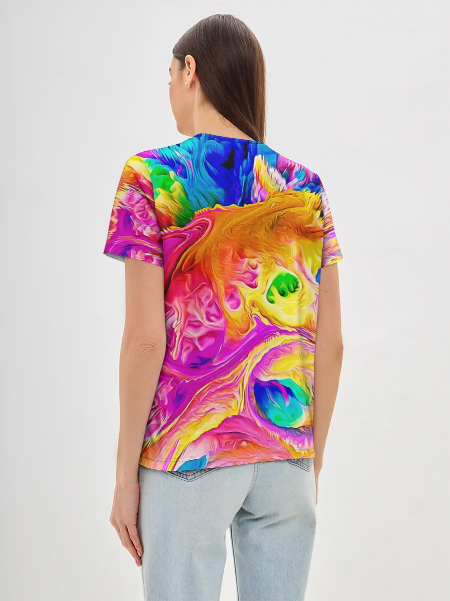 Женская базовая футболка / TIE DYE | ЯРКИЕ КРАСКИ