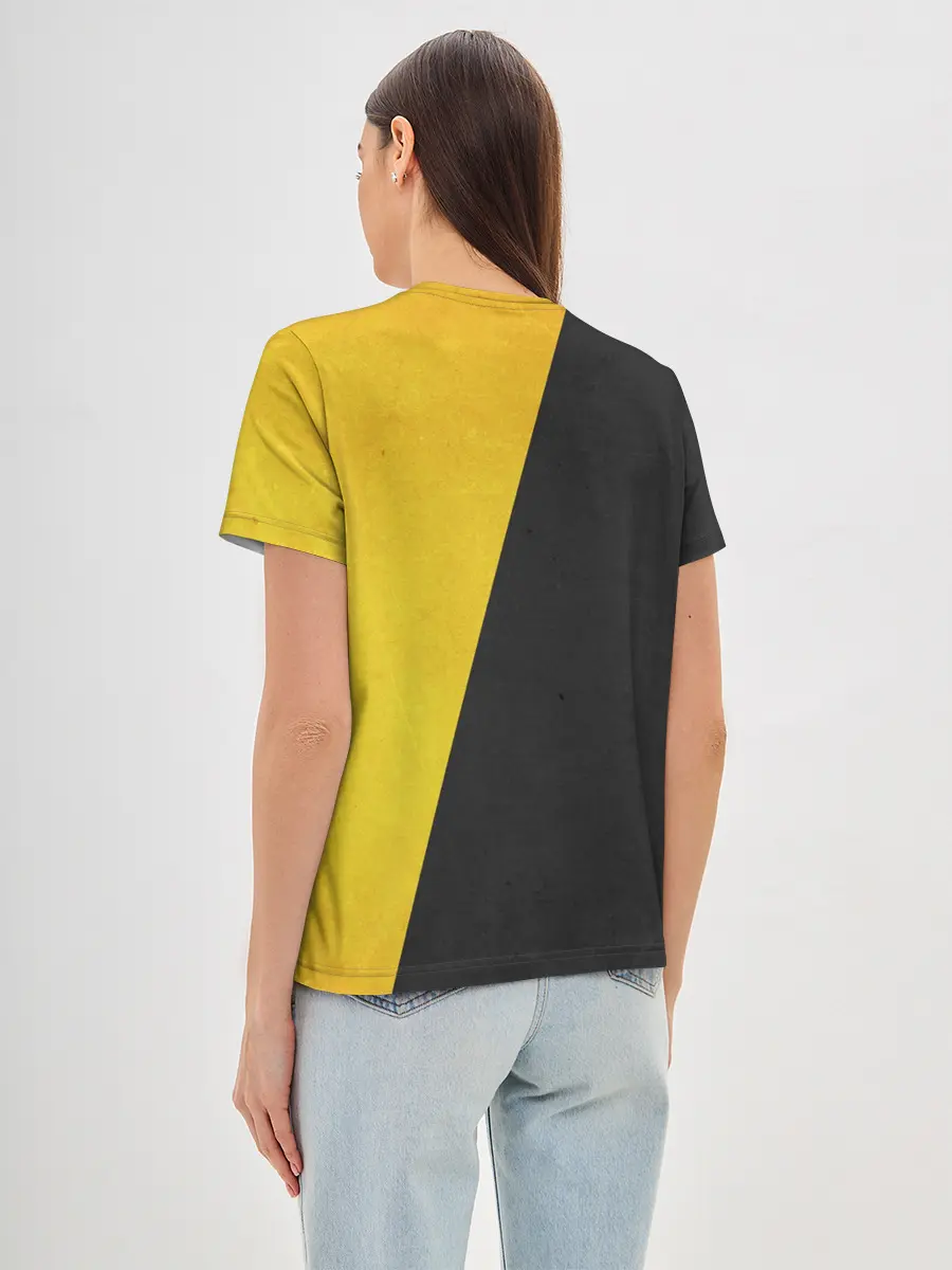 Женская базовая футболка / Yellow and Black Emoji