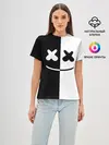 Женская базовая футболка / MARSHMELLO BLACK & WHITE