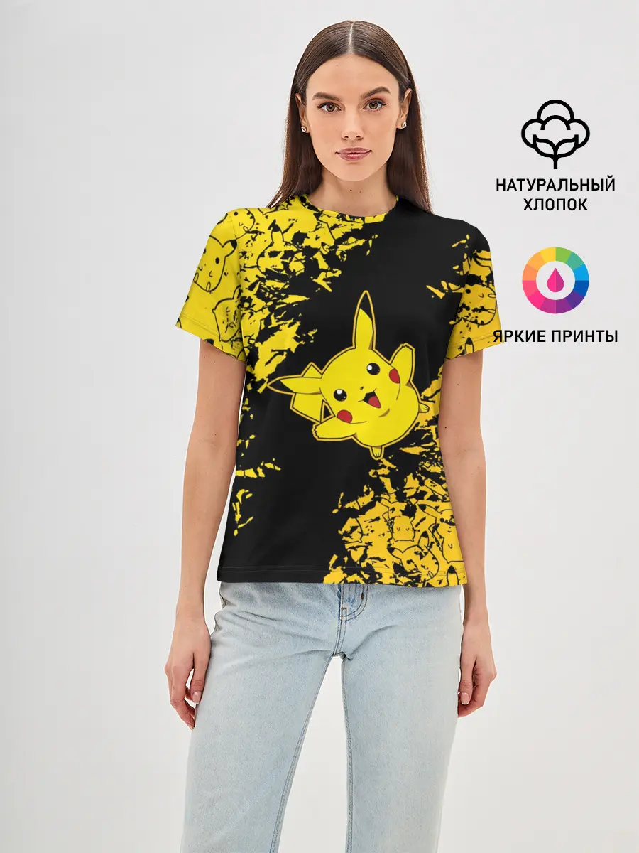 Женская базовая футболка / Пикачу