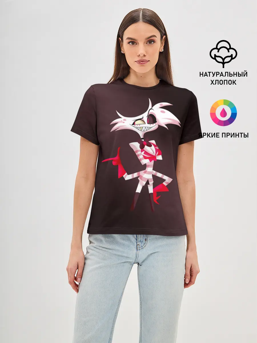 Женская базовая футболка / Hazbin Hotel