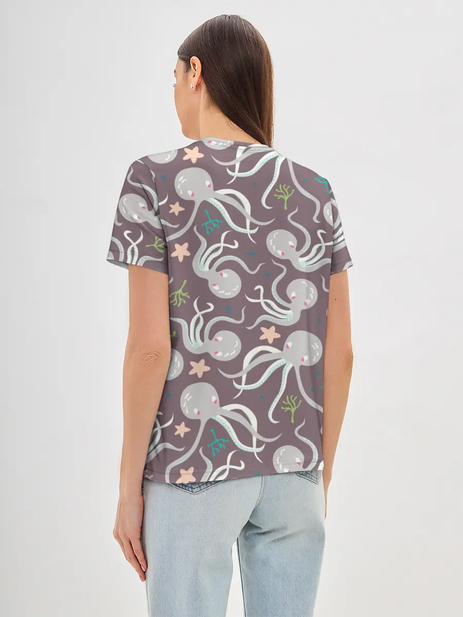 Женская базовая футболка / Осьминоги