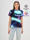 Женская базовая футболка / Blue Neons