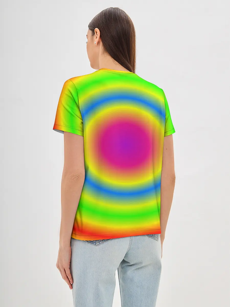 Женская базовая футболка / bright print