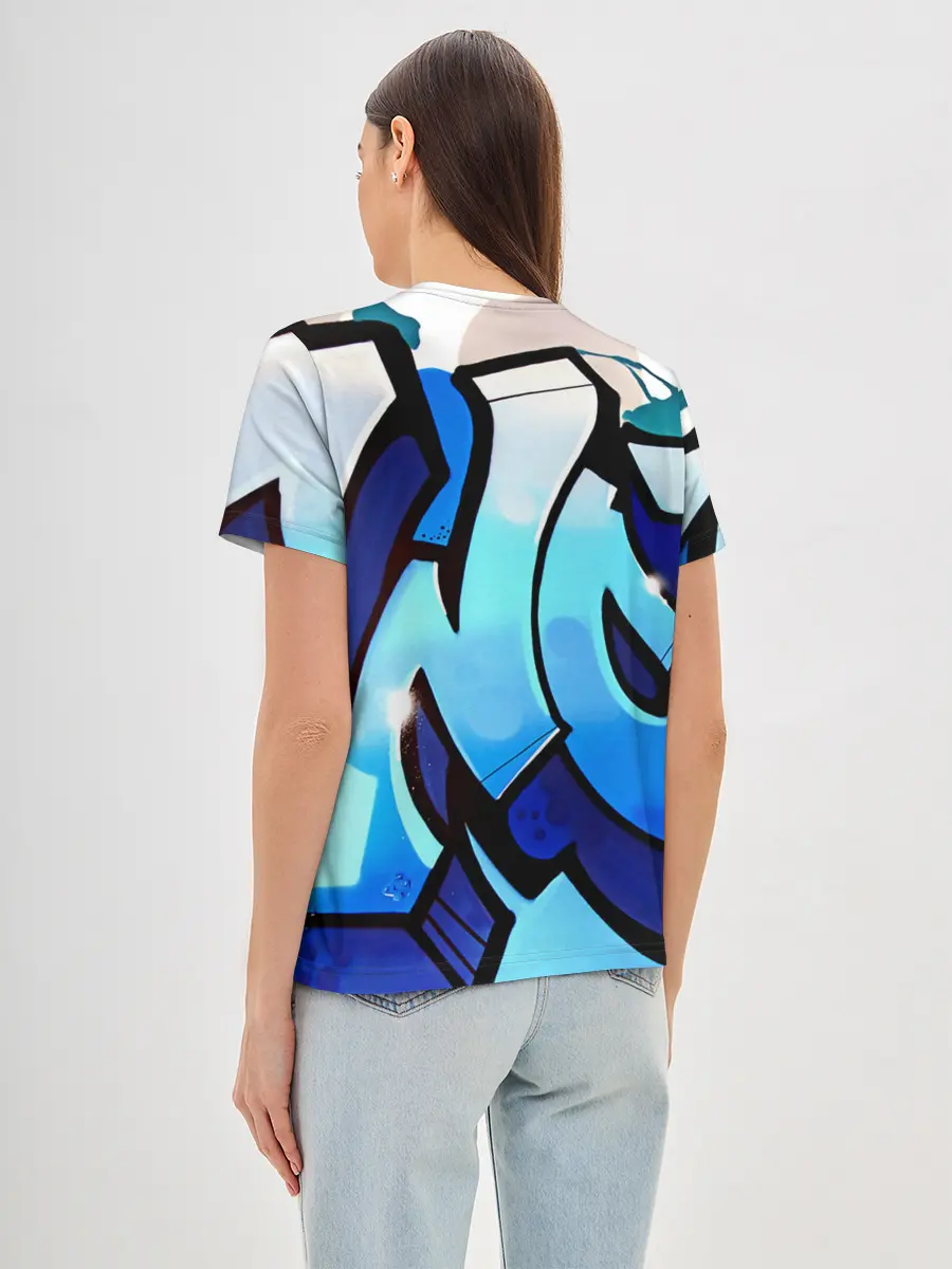 Женская базовая футболка / wow graffiti