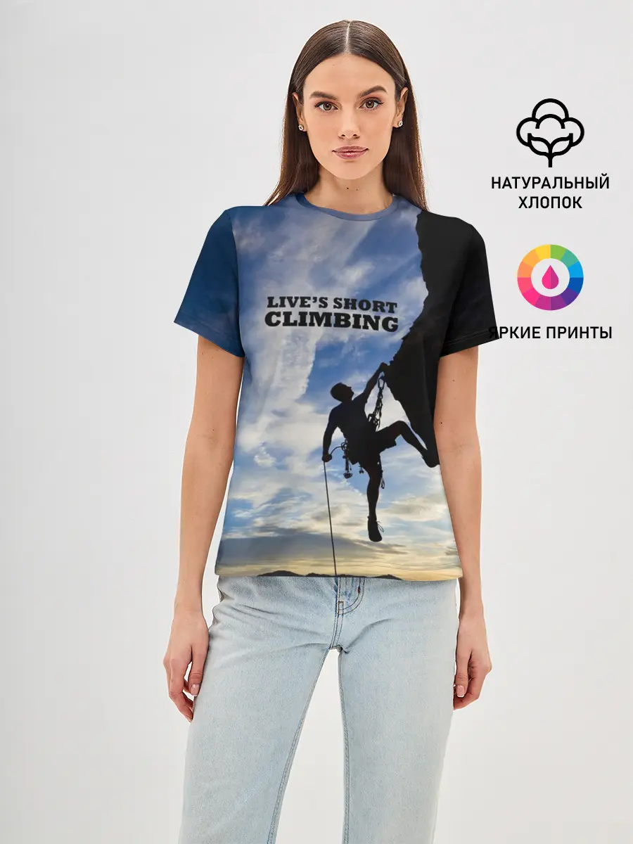 Женская базовая футболка / climbing