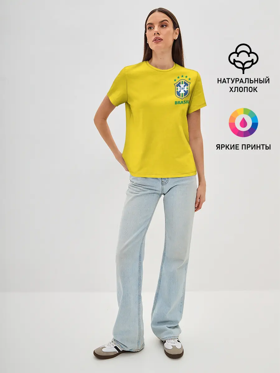 Женская базовая футболка / Бразилия, форма