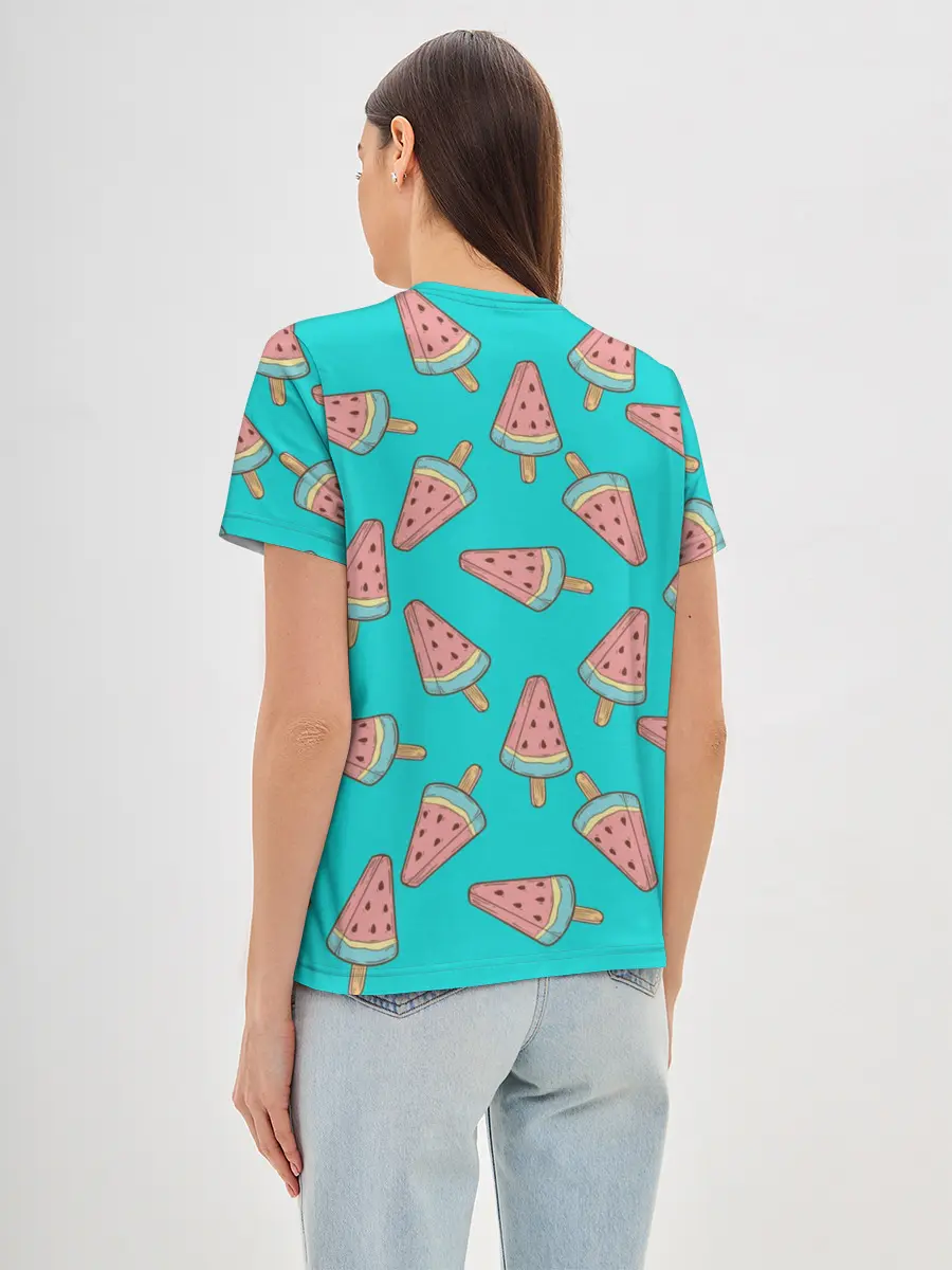 Женская базовая футболка / Ice cream Watermelon