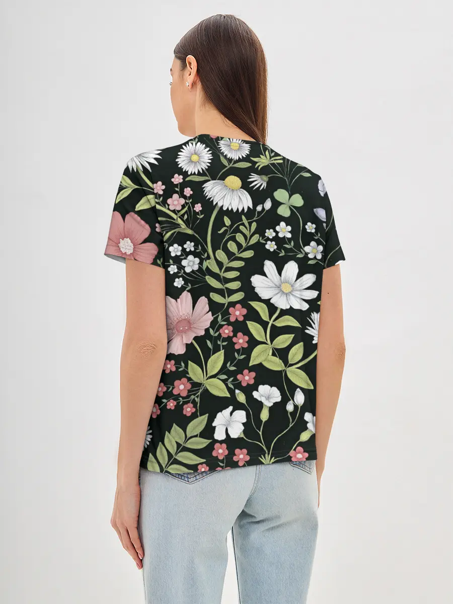Женская базовая футболка / Полевые цветы