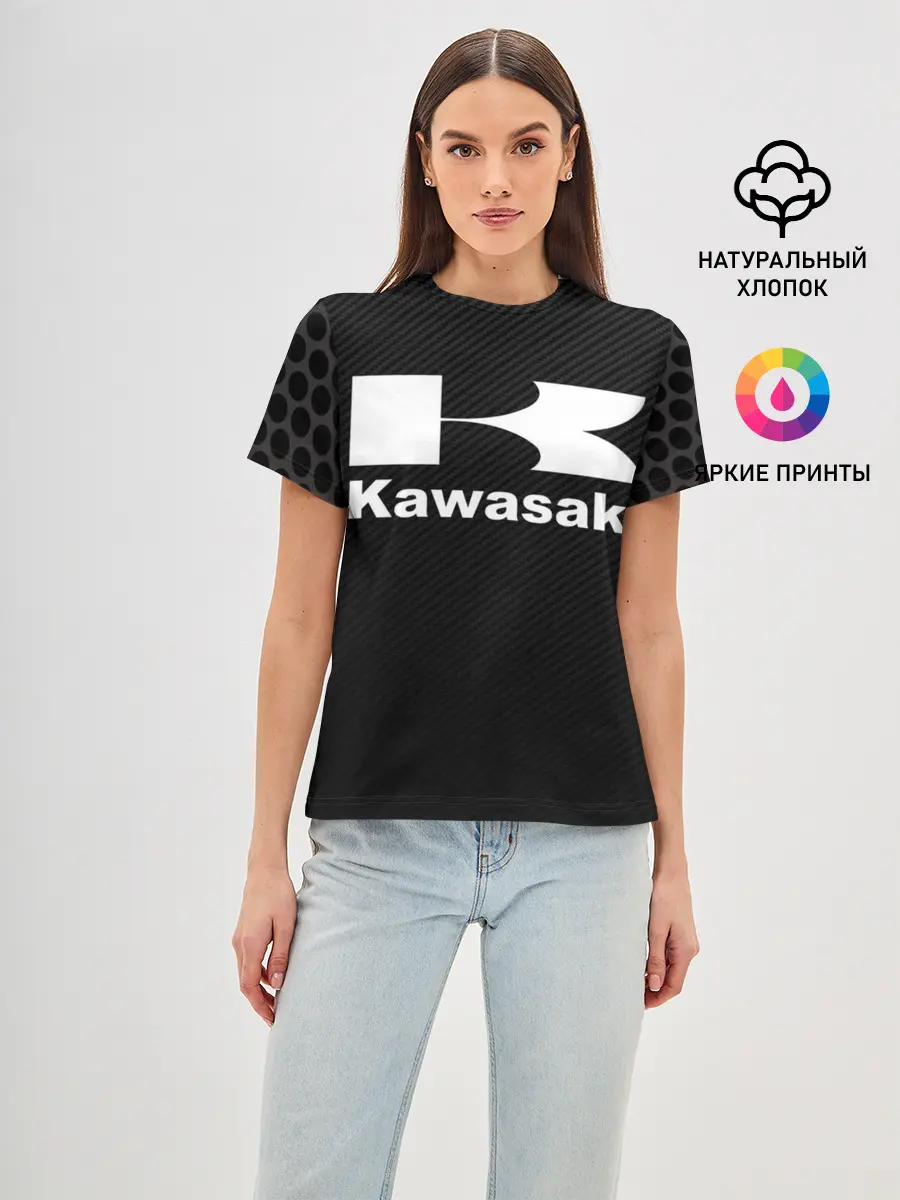 Женская базовая футболка / KAWASAKI | КАВАСАКИ
