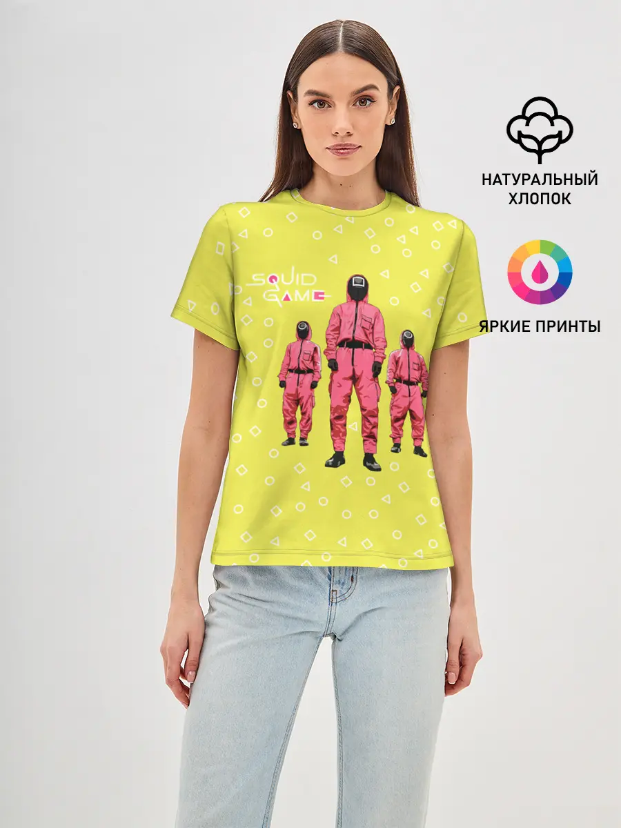 Женская базовая футболка / Игра в кальмара | Рабочие