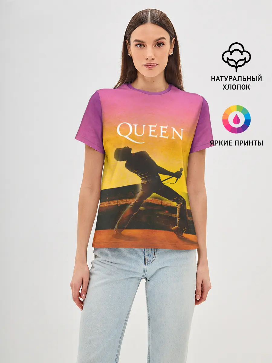 Женская базовая футболка / Queen | Freddie Mercury