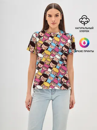 Женская базовая футболка / Альпаки