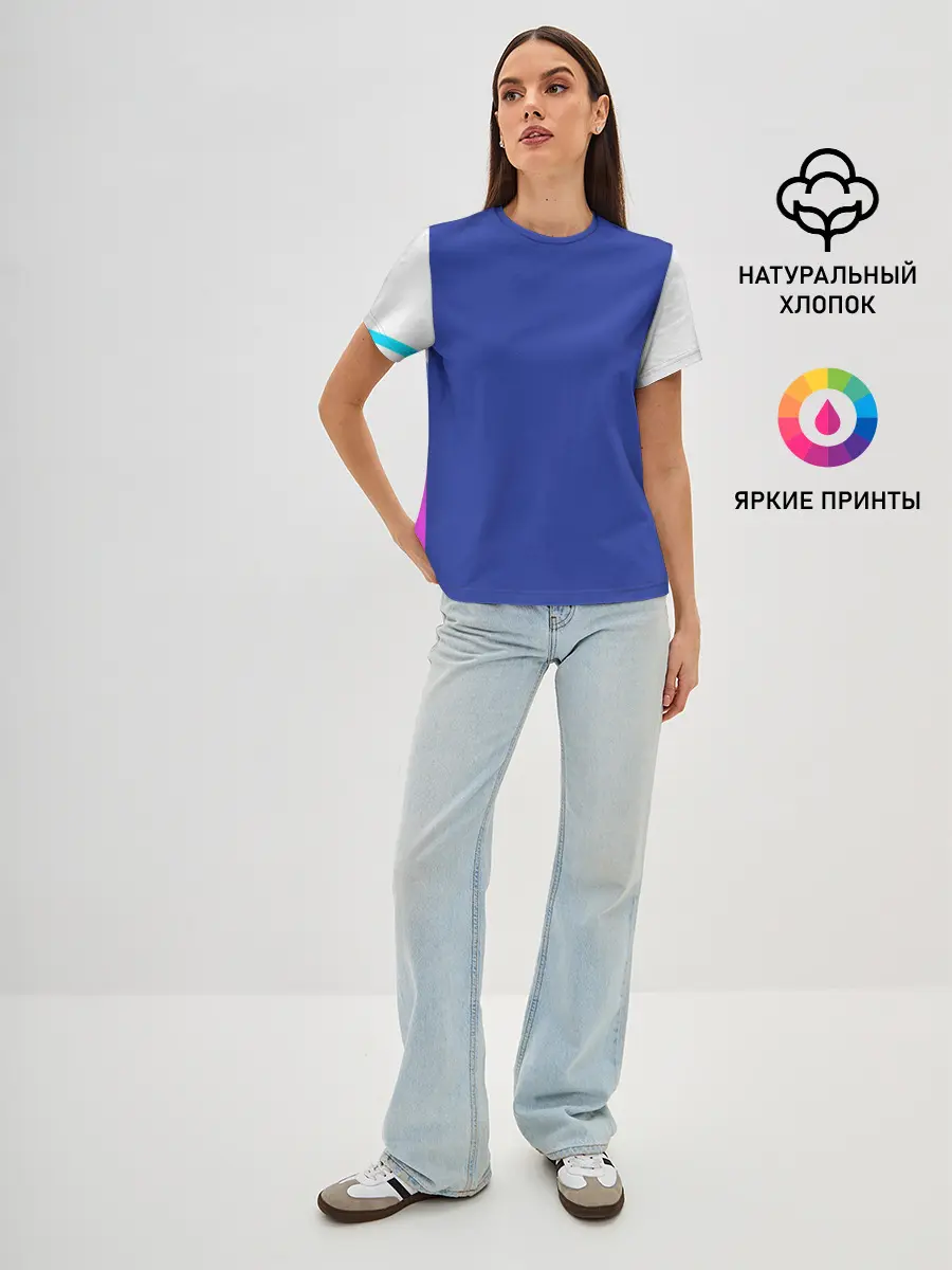 Женская базовая футболка / NEON GRADIENT FITNESS UNIFORM