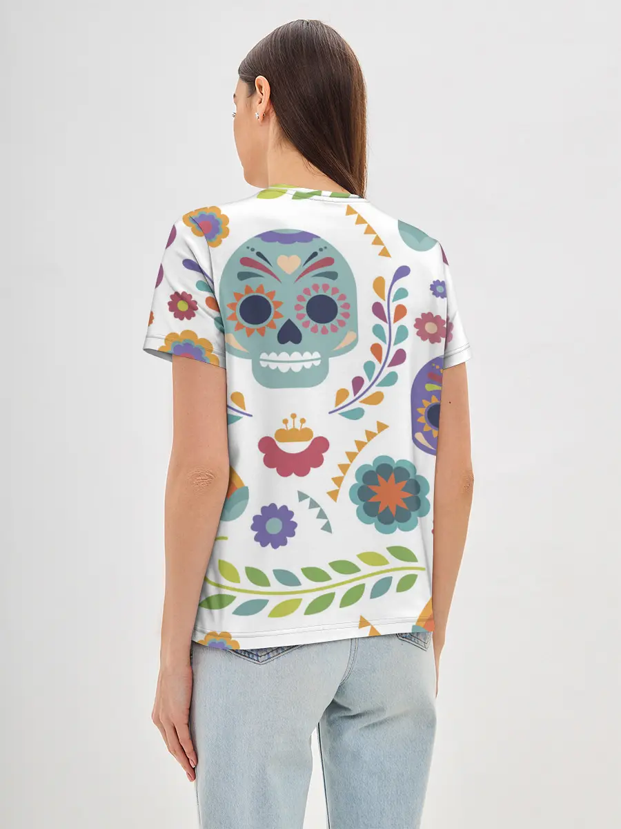 Женская базовая футболка / Мексиканские мотивы