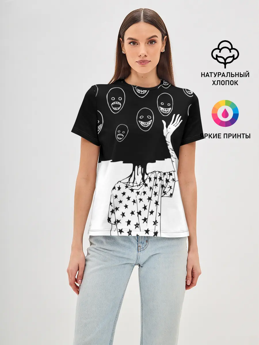 Женская базовая футболка / Многоликий | Multi face