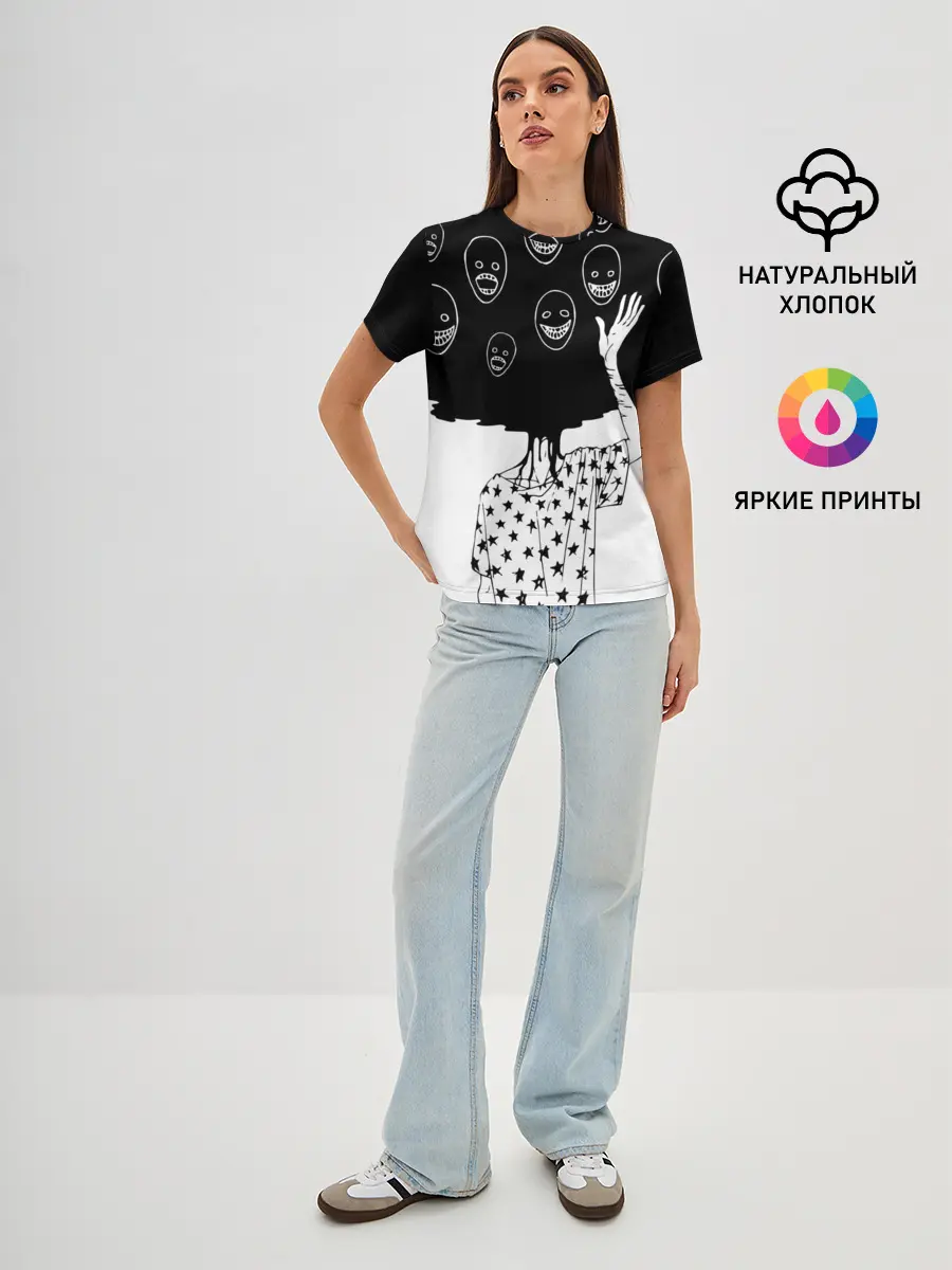 Женская базовая футболка / Многоликий | Multi face