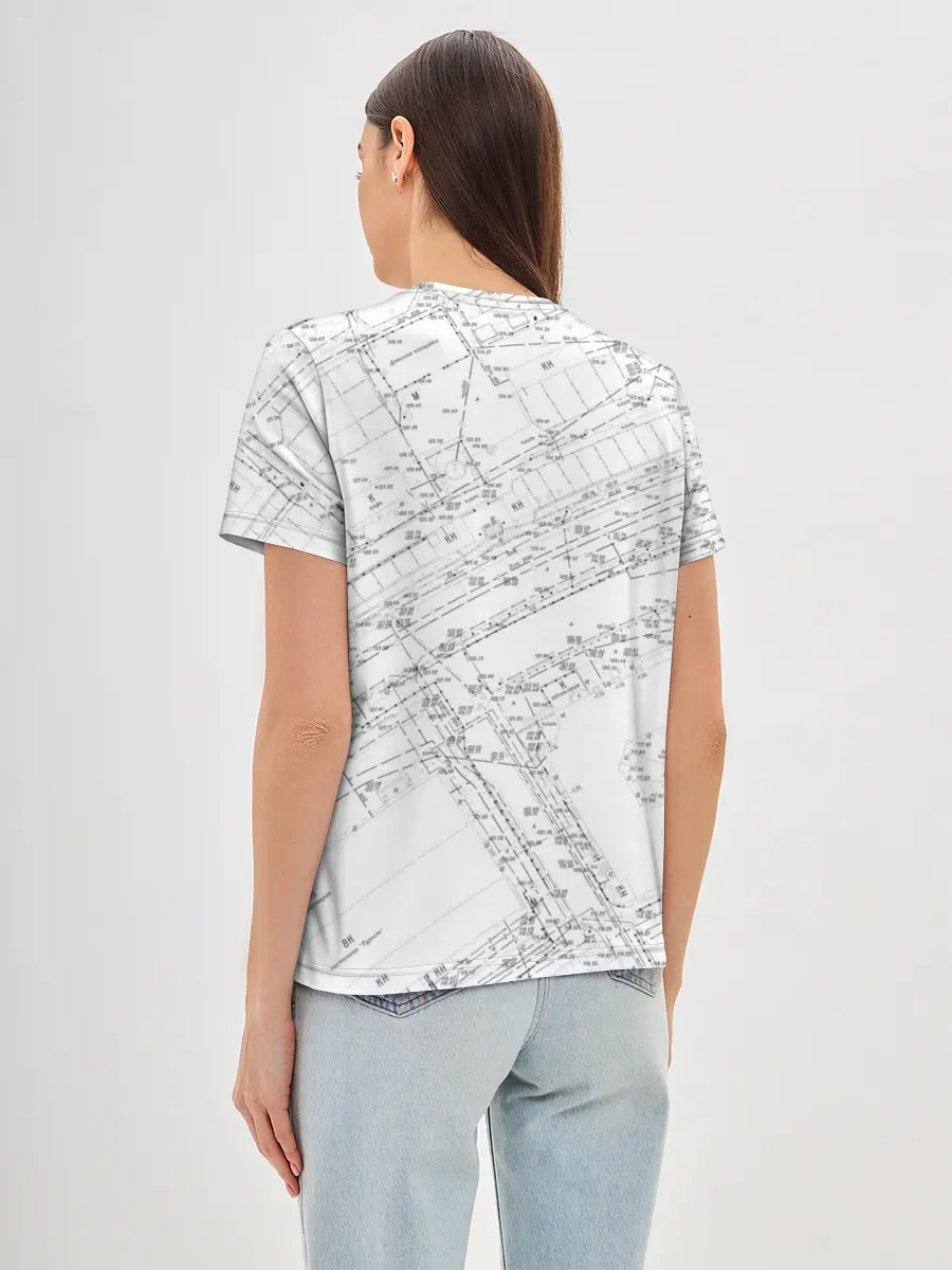 Женская базовая футболка / Топография_01