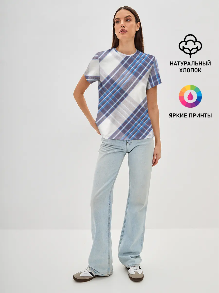 Женская базовая футболка / Шотландка | Scottish | Tartan