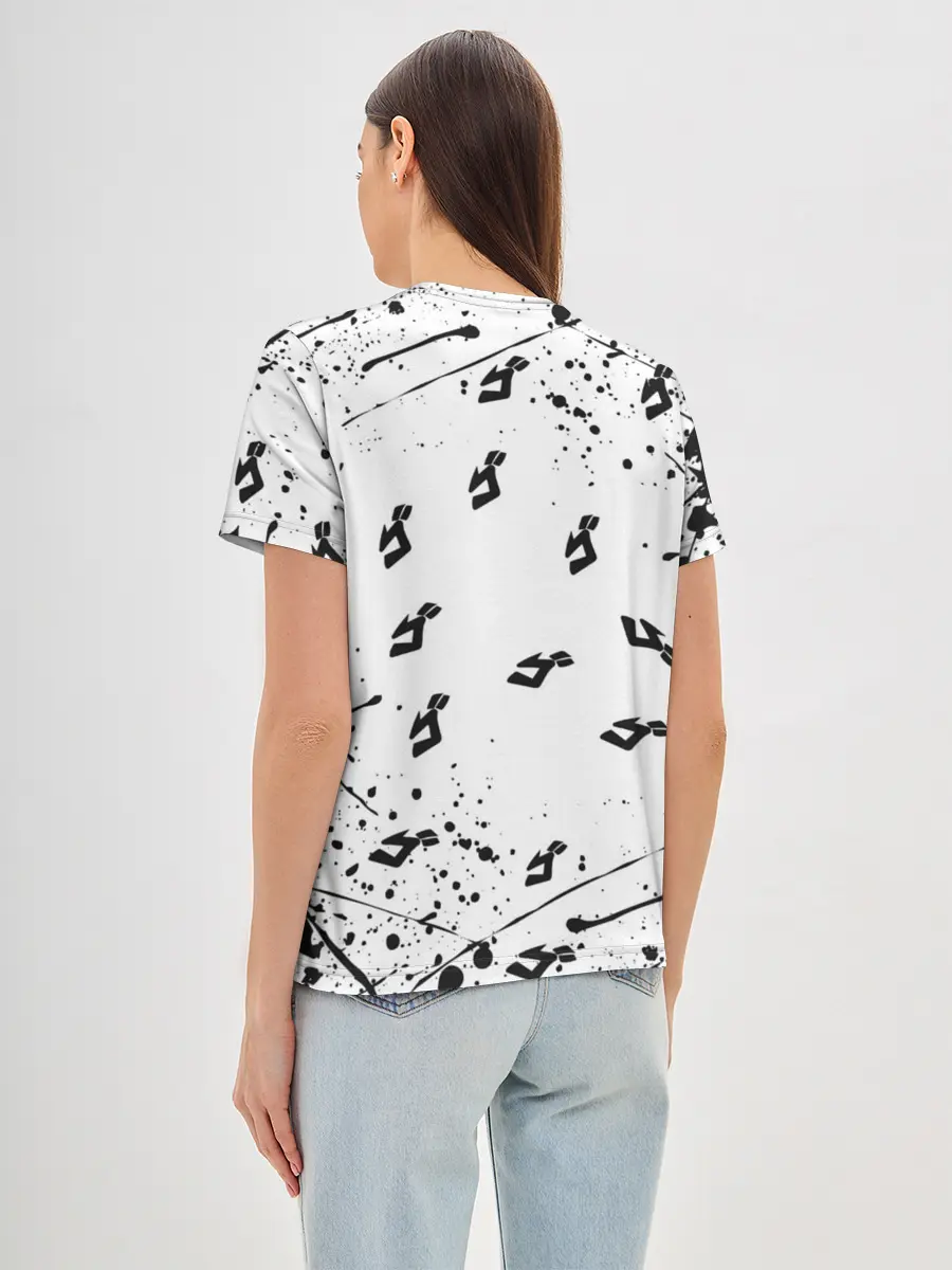 Женская базовая футболка / KILLER QUEEN черные брызги