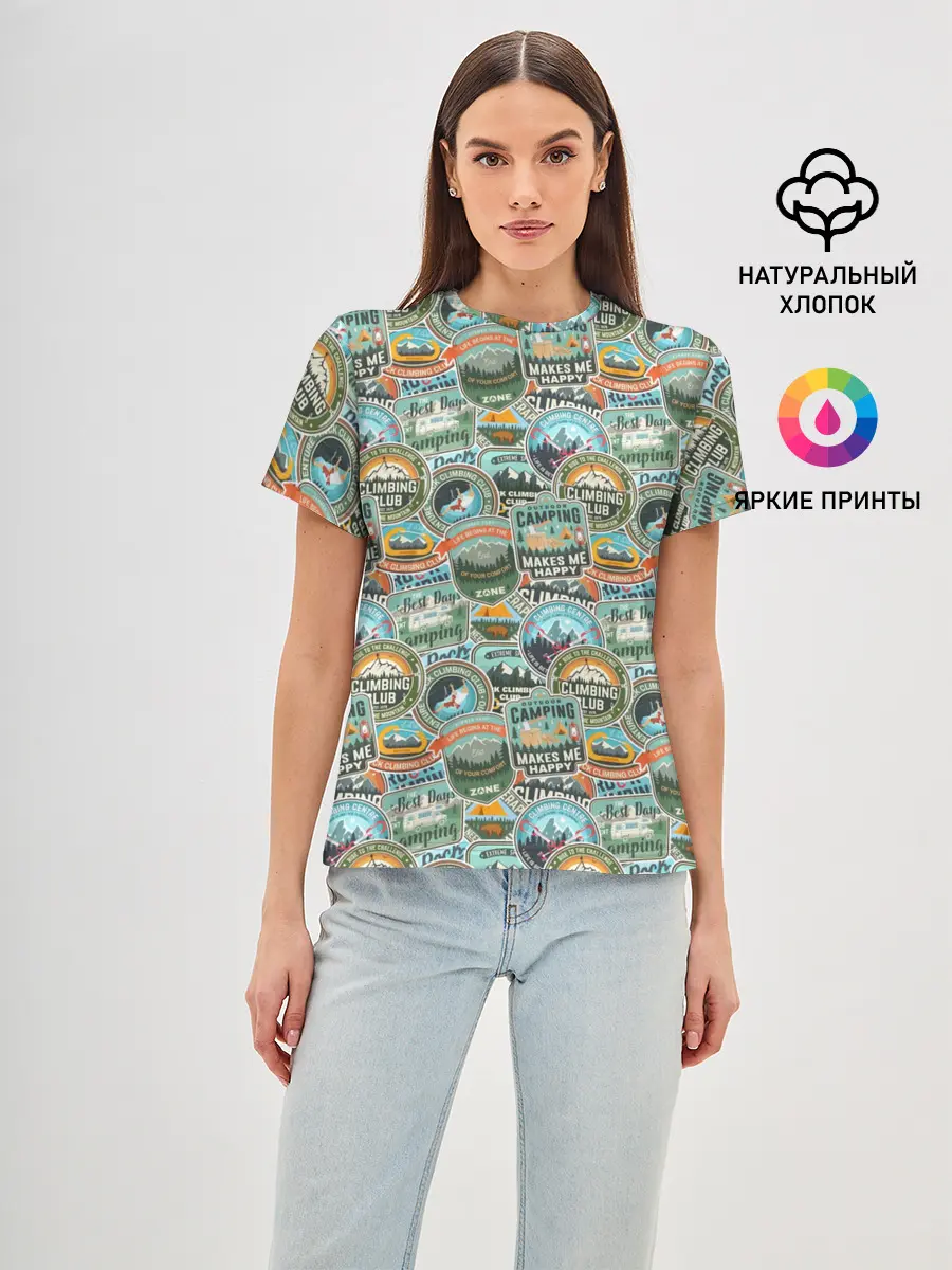 Женская базовая футболка / Альпинизм