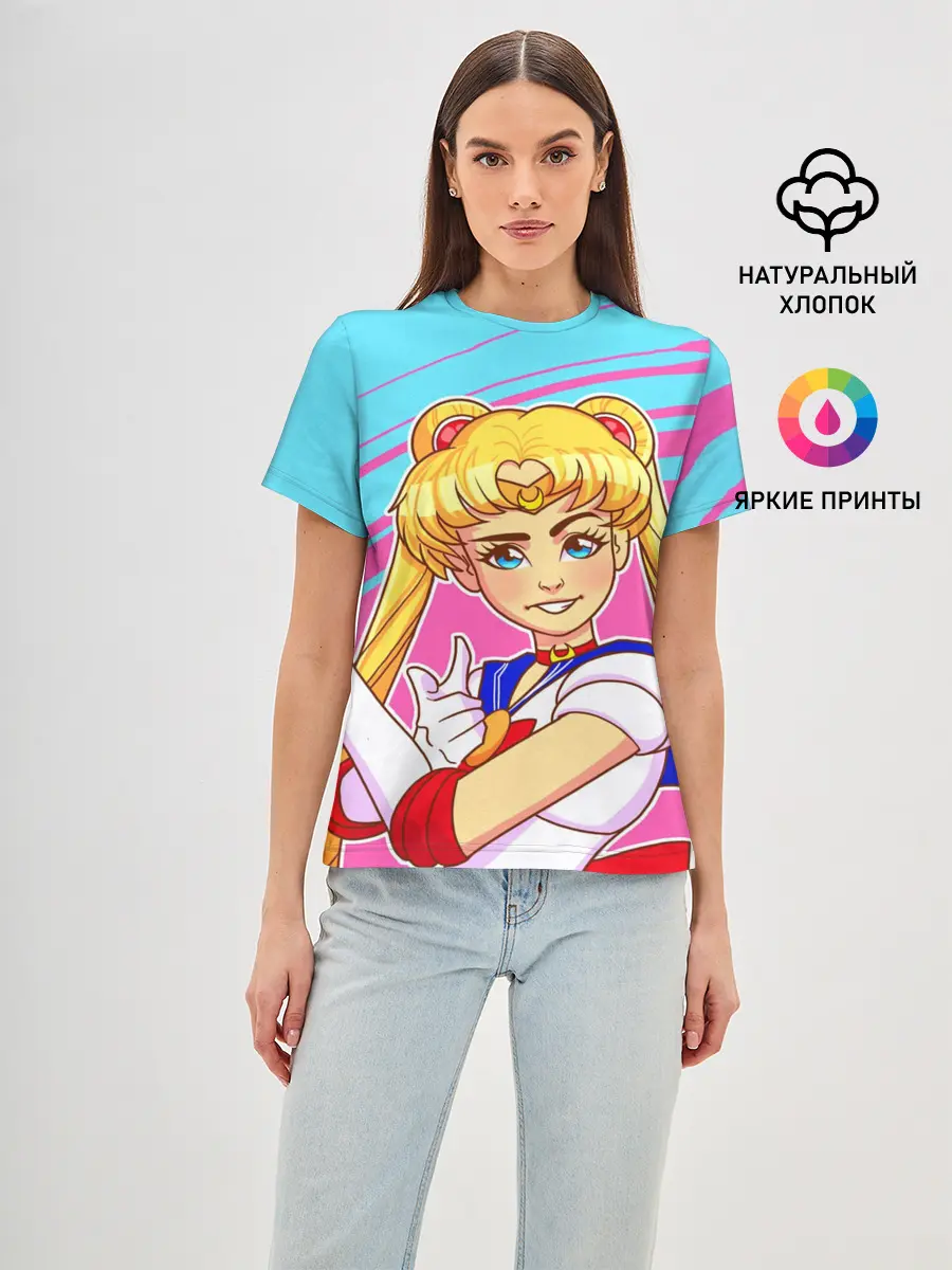 Женская базовая футболка / СЕЙЛОР МУН