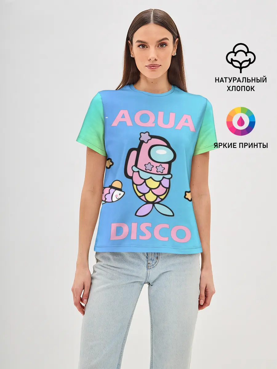 Женская базовая футболка / Aqua Among As