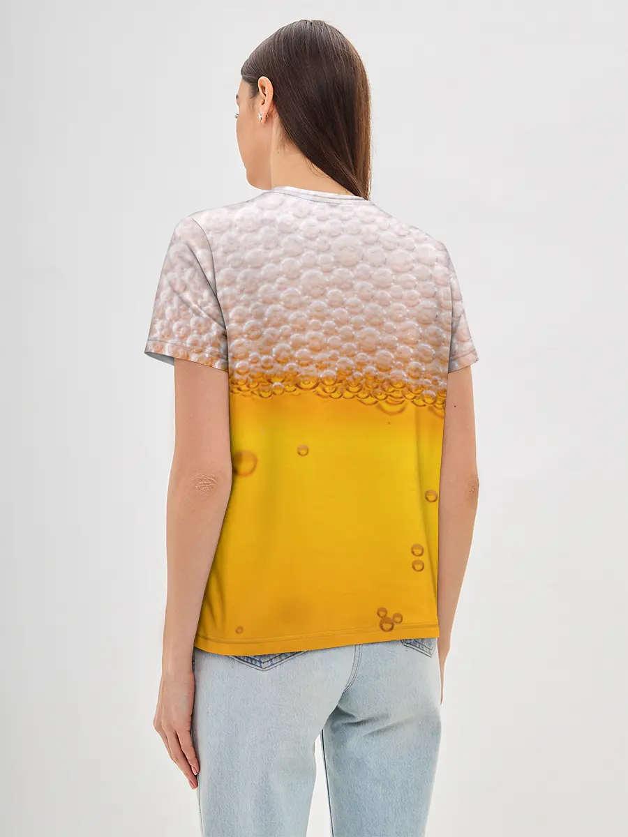 Женская базовая футболка / ЖИВОЕ ПЕННОЕ