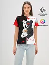 Женская базовая футболка / monokuma с молотком