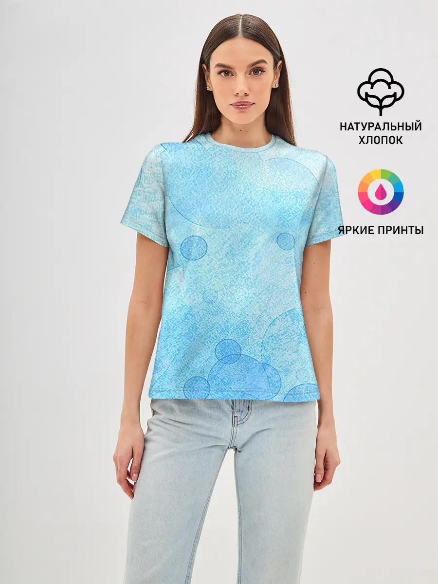 Женская базовая футболка / Пузыри воздуха